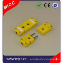 Conector de termopares estándar del sensor de temperatura Mini enchufes y conector plano Jacks